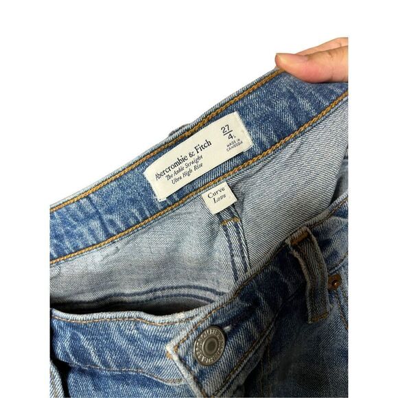 Abercrombie & Fitch The Ankle Straight Ultra High Rise Curve Love Jeans Size 27/ - Picture 7 of 8